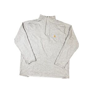 Carhartt Light Gray Quarter-Zip Sweatshirt